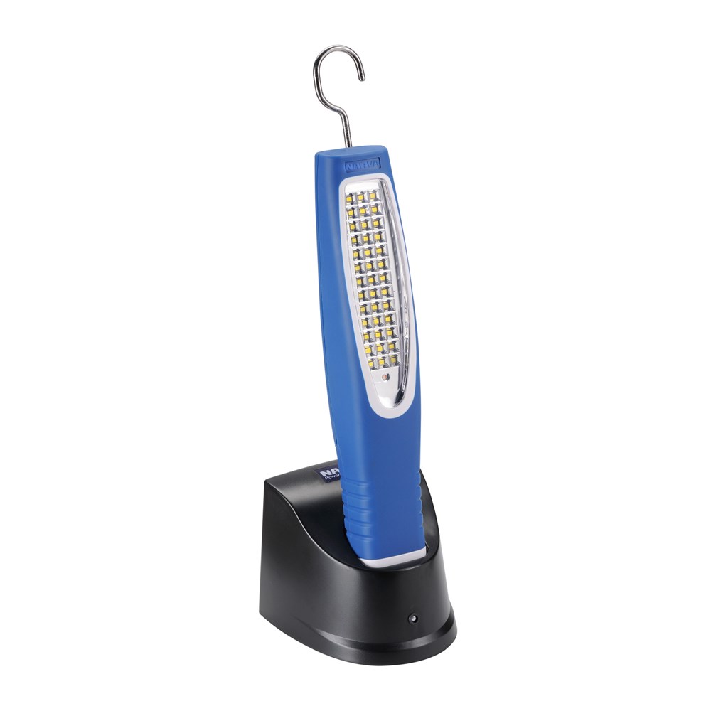 blue floor standing lamp