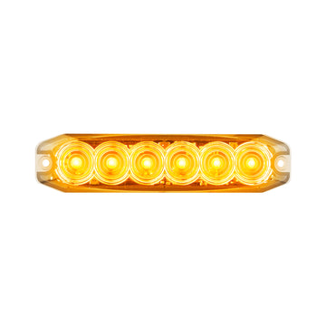 LED Autolamps 120035AM LED Amber Emergency Lamp, 14 Flash Patterns with Synchronisation Wire