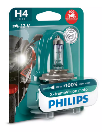 Philips X-Treme Vision Motorcycle Globe H4 - 12342XVBW