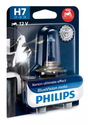 Philips Blue Vision Motorcycle Globe H7 - 12972BVUBW