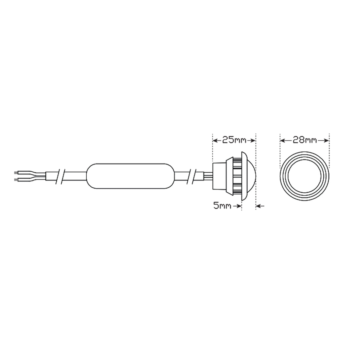 LED Autolamps 181AME LED Mini Amber Side Marker