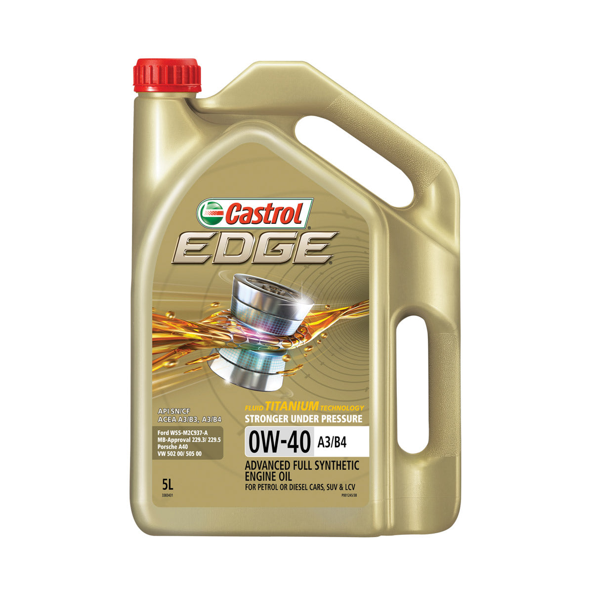 Castrol Edge Full Synthetic Engine Oil 0W-40 A3/B4 5L - 3383431 (Pickup Only)