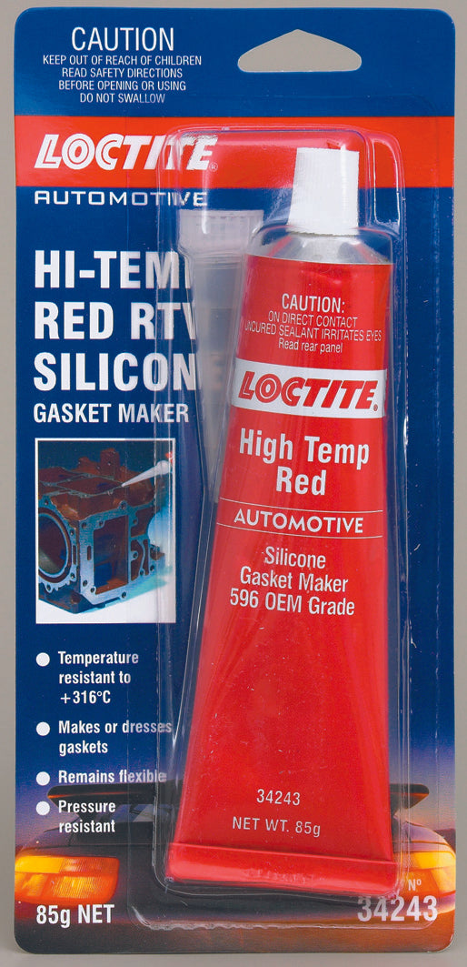 Loctite Si 596 - Hi Temp RTV Silicone Gasket Maker - Red Superflex 85G - 34243