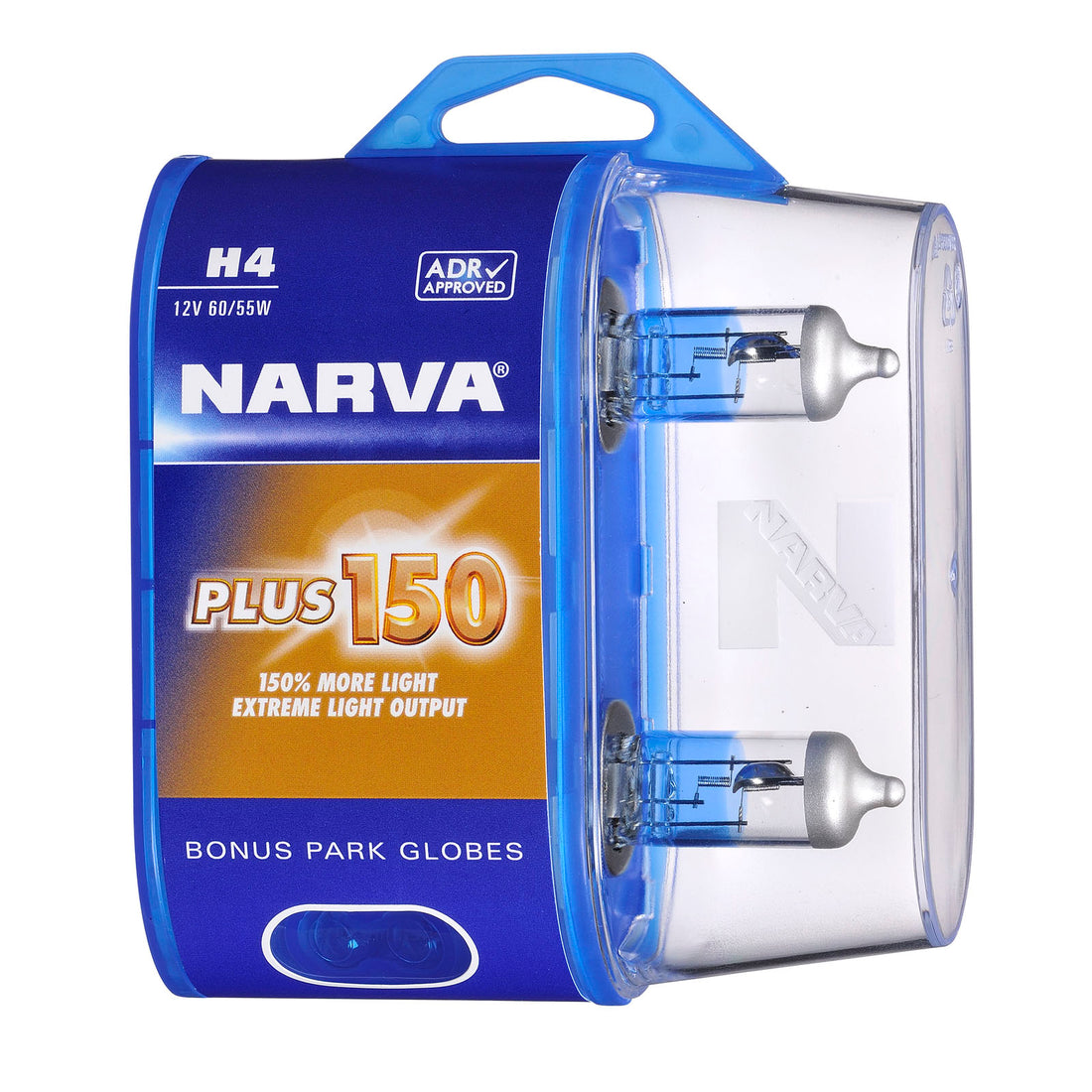 Narva 48382BL2 H4 12V 60/55W P43T PLUS 150, Twin Pack