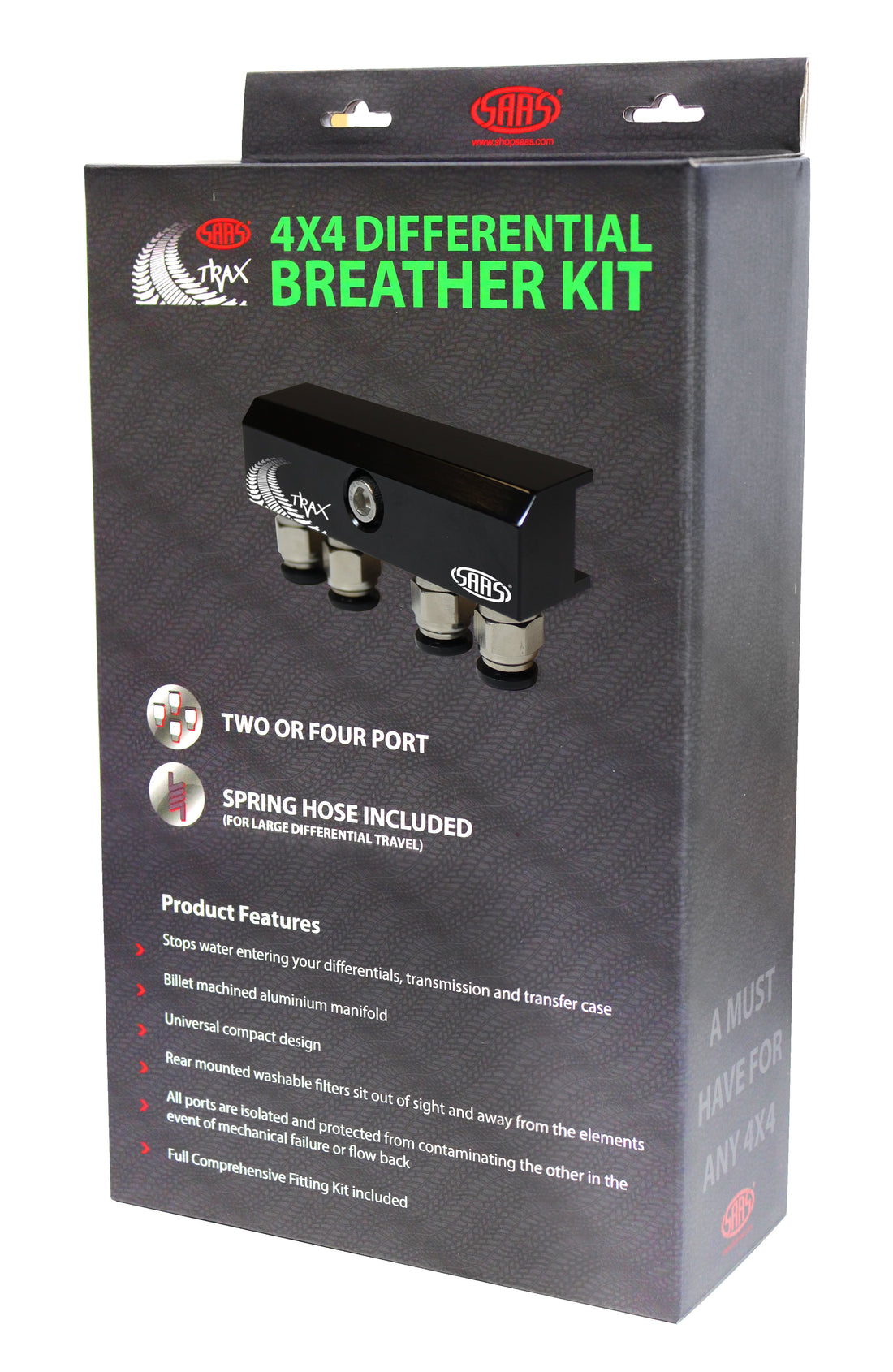 SAAS 4 Port Diff Breather Kit - Suits Toyota, Nissan, & DB1001