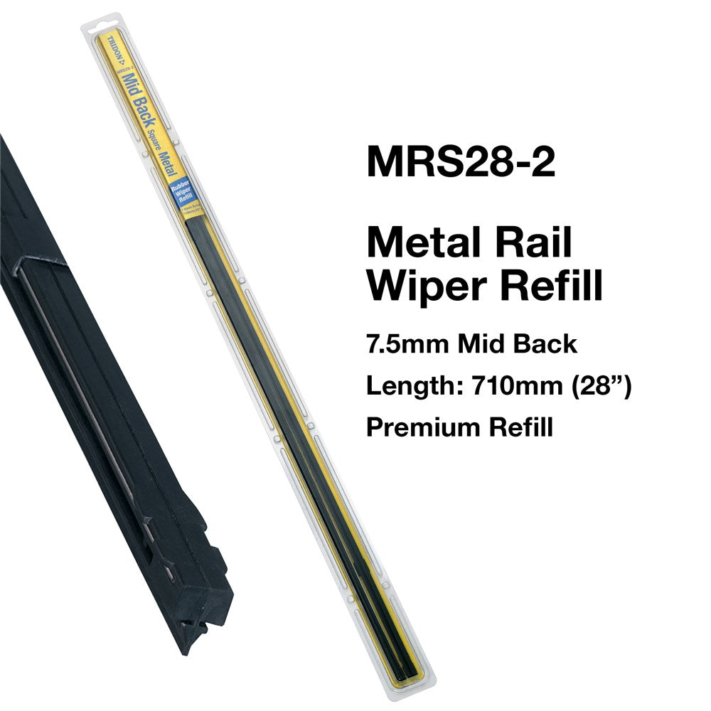 Tridon Metal Rail Wiper Refills - Mid Back (Square) (Pair) 28In - MRS28-2