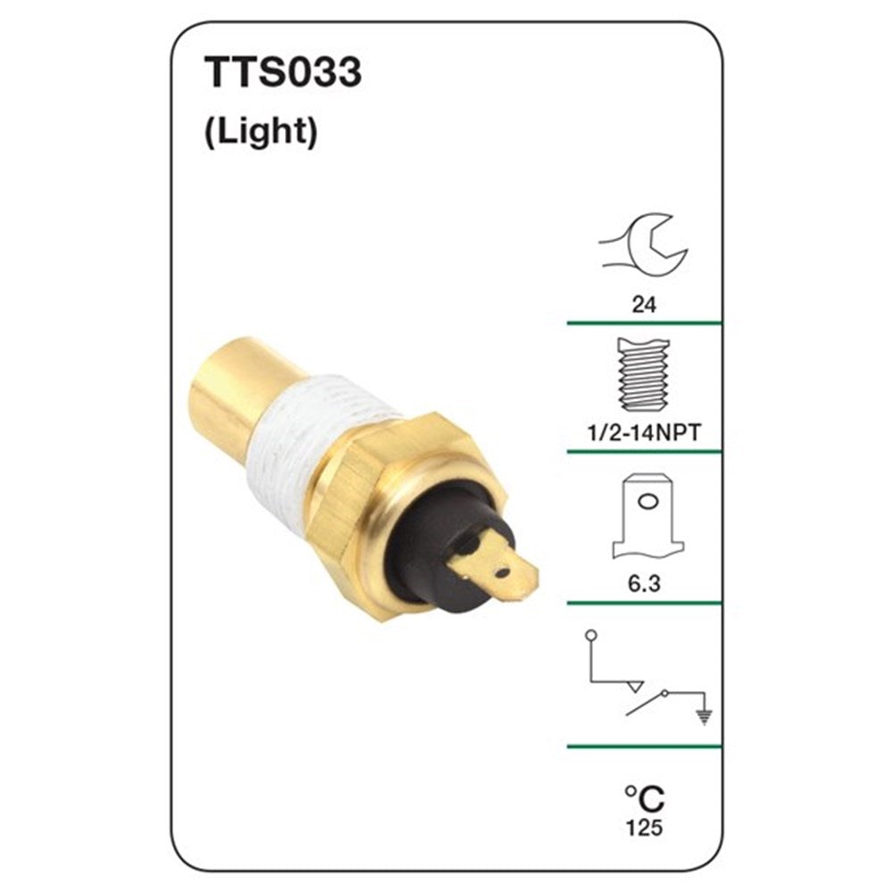 Tridon Water Temperature Switch (for Dash Warning Light) - TTS033