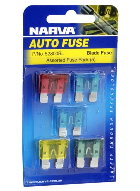 Narva ATS Blade Fuse Assortment (10A, 2x 15A, 20A, 30A) - 52800BL