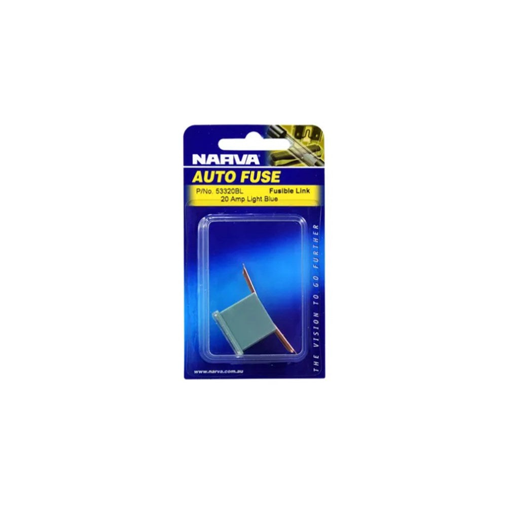 Narva 53320BL 20A Light Blue Short Tab Fusible Link - Single