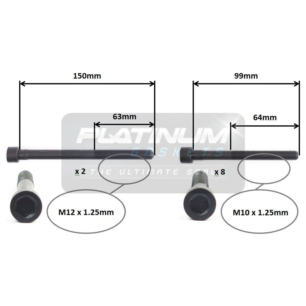 Platinum Cylinder Head Bolt Set - HBS0186