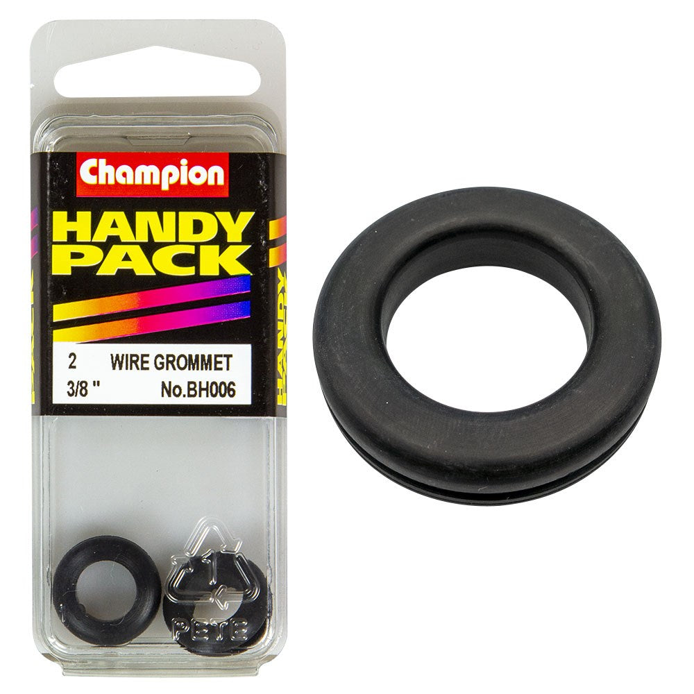 Champion Pack of 2 M10 x 14 x 17mm Nitrile Rubber Wiring Grommets - BH006