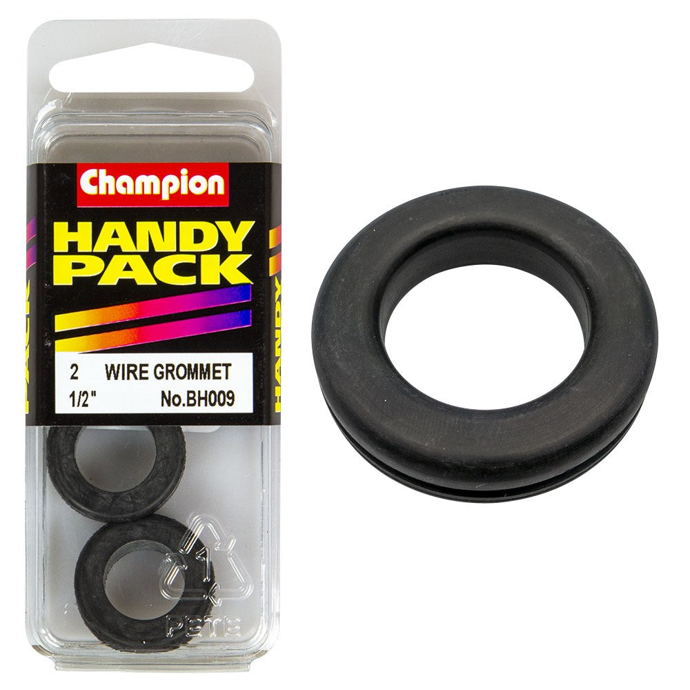 Champion Pack of 2 M12 x 16 x 20mm Nitrile Rubber Wiring Grommets - BH009