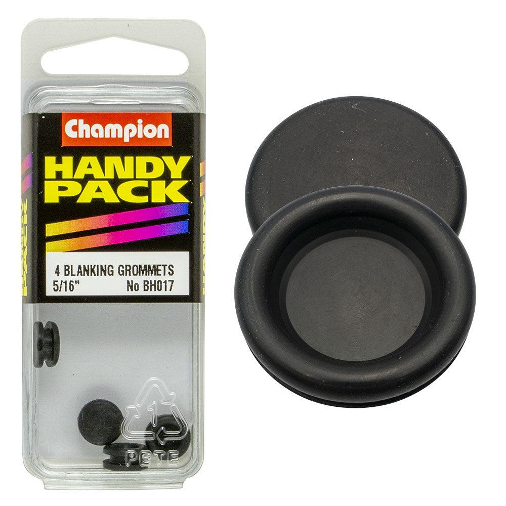 Champion Pack of 4 8mm Nitrile Rubber Blanking Grommets - BH017