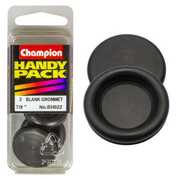 Champion Pack of 3 22mm Nitrile Rubber Blanking Grommets - BH022