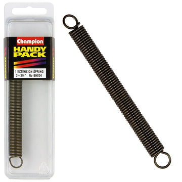 Champion Pack of 1 95 x 12 x 1.4mm Steel Extension Spring - BH034