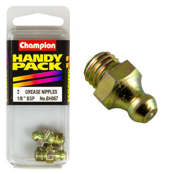 Champion Pack of 2 1/8 BSP Straight Grease Nipples - BH057"