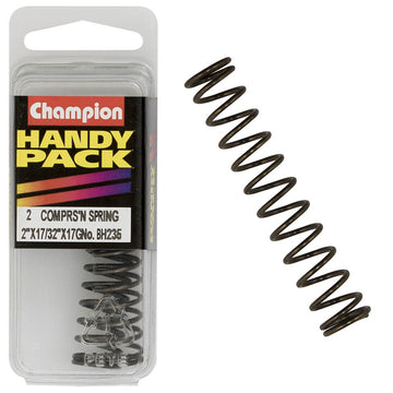 Champion Pack of 2 50 x 13 x 1.4mm Steel Compression Springs - BH235