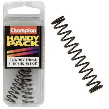 Champion Pack of 2 56 x 11 x 1.2mm Steel Compression Springs - BH237