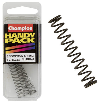 Champion Pack of 3 45 x 8 x 0.7mm Steel Compression Springs - BH241