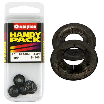 Champion Pack of 12 Spn Type External Shaft Clips/Lock Rings - BH260