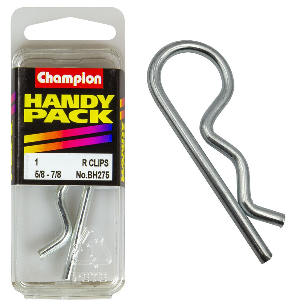 Champion Pack of 1 R-Clip to Suit 5/8-7/8" Shaft - BH275"