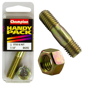 Champion Pack of 2 7/16" x 2-1/4" UNC Manifold Studs and Nuts - BH292