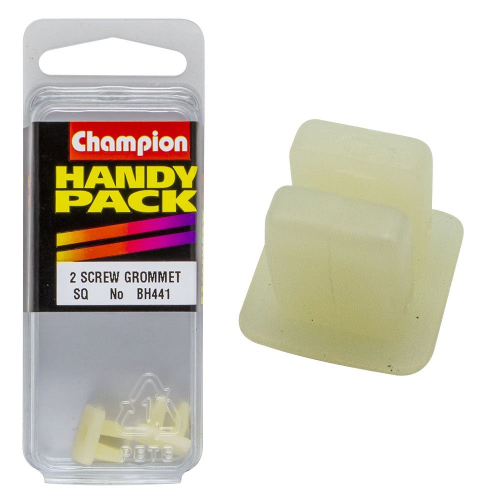 Champion Pack of 2 White Screw Grommets to Suit 4.2mm Screws and 8.3mm Hole - BH441