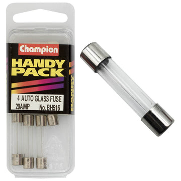 Champion Pack of 4 20A Glass Fuses - BH516