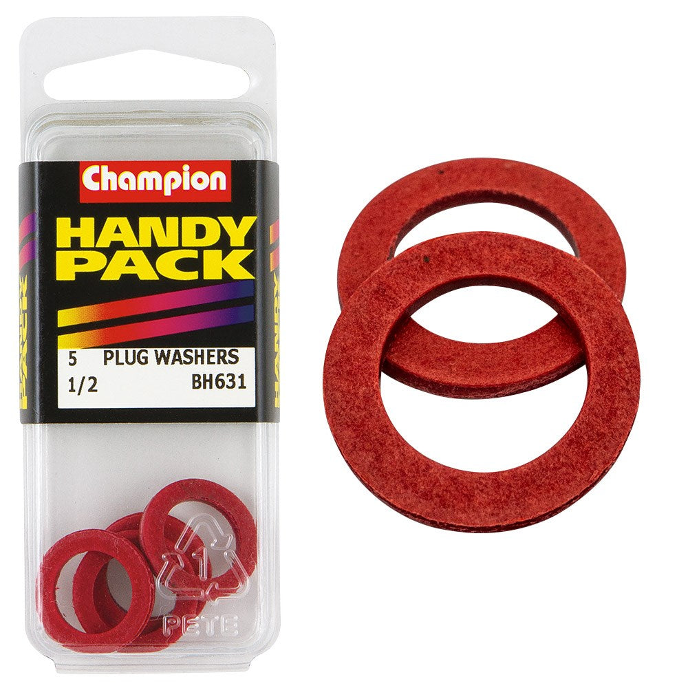 Champion Pack of 5 1/2" x 3/4", 3/32" Thickness Fibre Washers - BH631