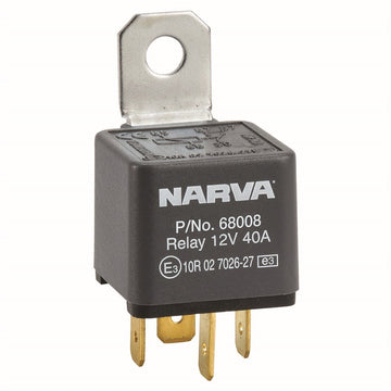 Narva 68008BL 12V 50A Normally Open 4 Pin Relay with Resistor