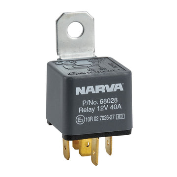 Narva 68028BL 12V 40A Normally Open 5 Pin Relay With Resistor  -