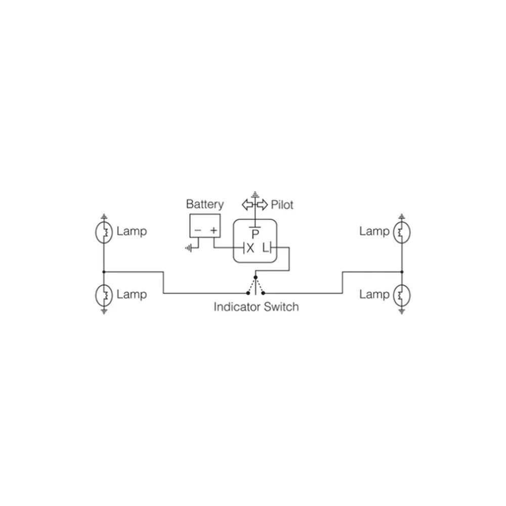 Narva 68253BL 24V 3 Pin LED Electronic Flasher with Pilot