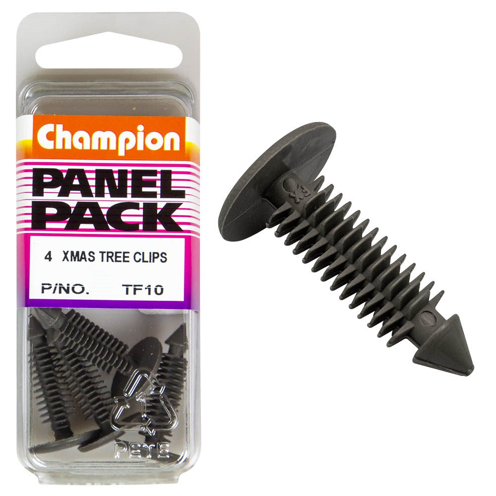 Champion Fasteners Christmas Tree Clips (16mm Head, 22mm Length, to Suit 6.8mm Hole) - Pack of 4 - TF10