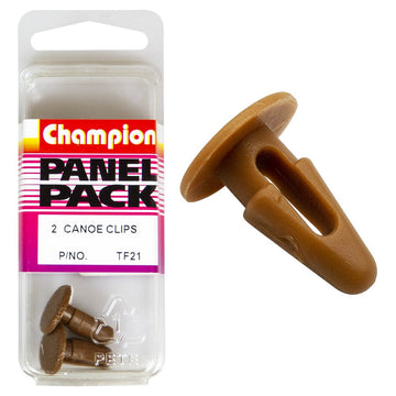 Champion Fasteners Canoe Clips (14mm Head, 16.8mm Length, to Suit 6.6-7.8mm Hole) - Pack of 2 - TF21