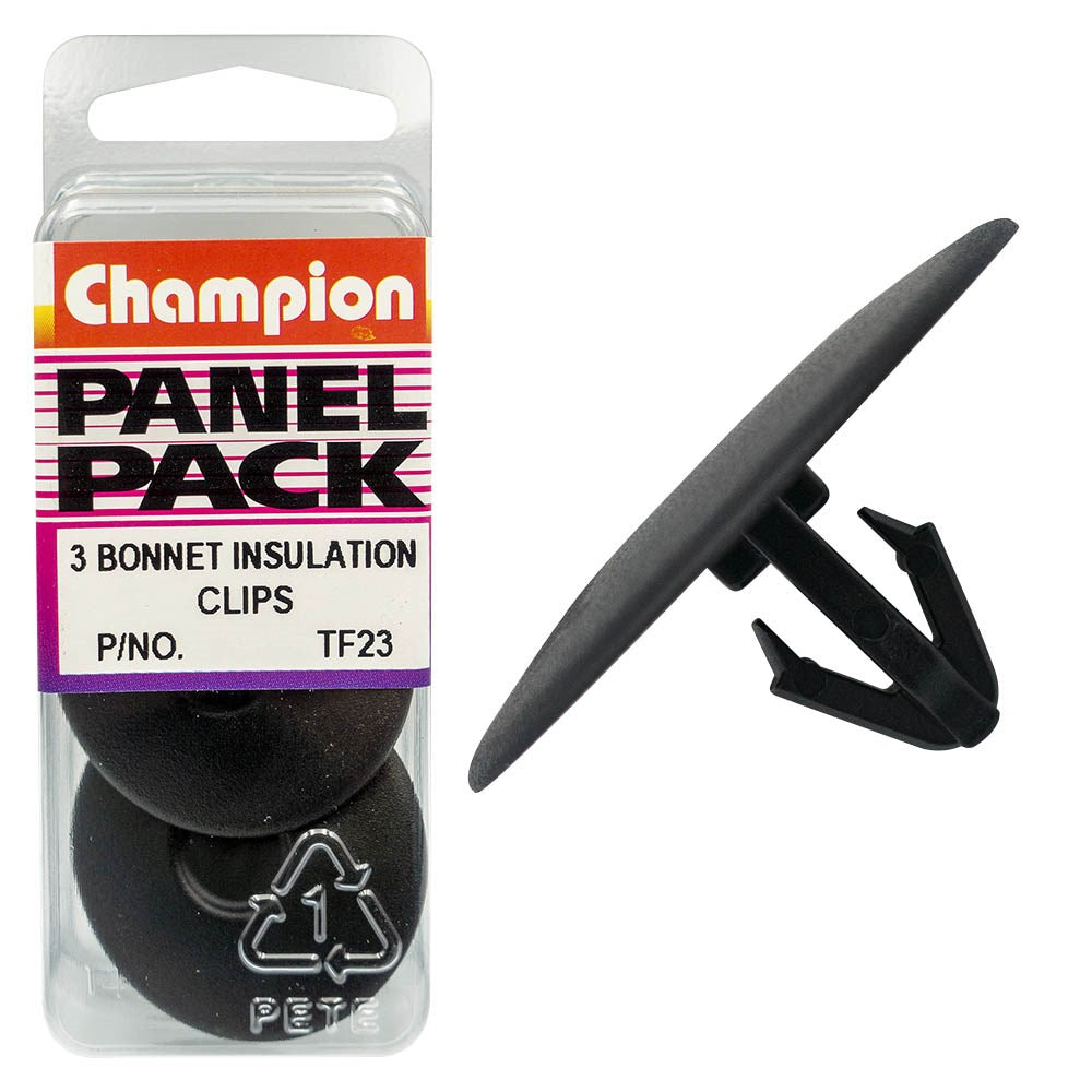 Champion Fasteners Bonnet Retainers (35mm Head, 18mm Length, to Suit 9mm Hole) - Pack of 3 - TF23