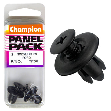 Champion Fasteners Push Rivets (18mm Head, 12.5mm Length, to Suit 8-10.2mm Hole) - Pack of 2 - TF30