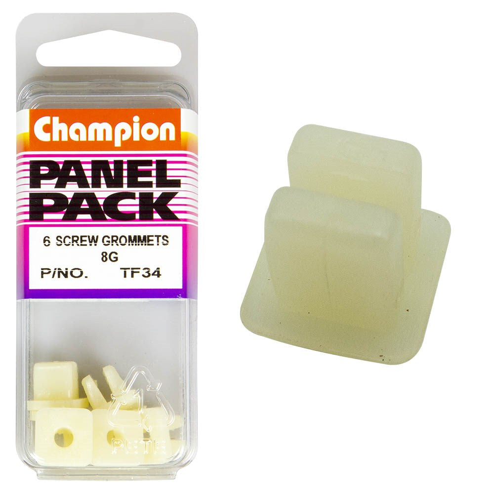 Champion Fasteners Screw Grommets (Suits 8.3mm Hole and M4 Screw) - Pack of 6 - TF34