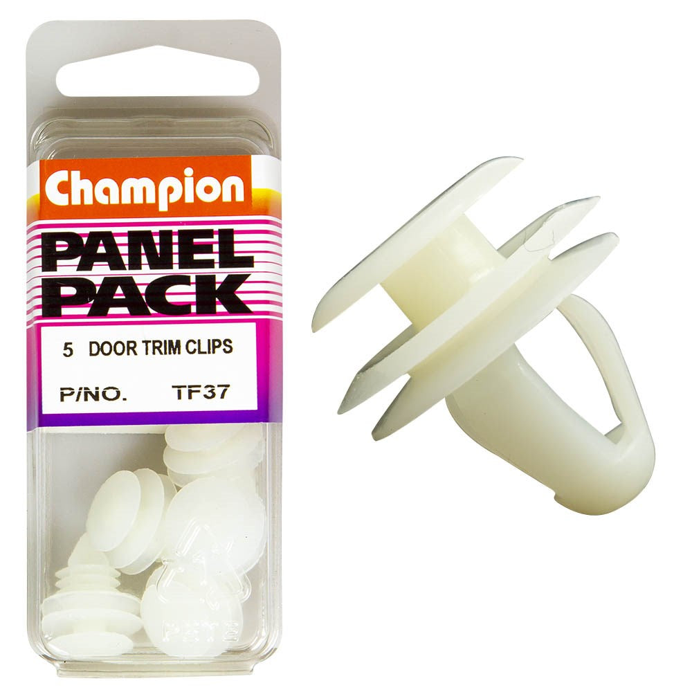 Champion Fasteners Door Trim Clips (13-16-16mm Head, 9mm Stem) - Pack of 5 - TF37