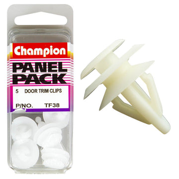 Champion Fasteners Trim Panel Retainer (13-18mm Head, 14mm Length, to Suit 9mm Hole) - Pack of 5 - TF38