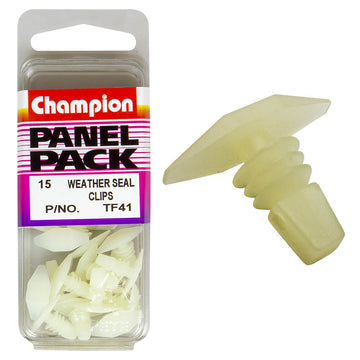 Champion Fasteners Weather Seal Clips (16x7mm Head, 13mm Length, 6mm Stem) - Pack of 15 - TF41