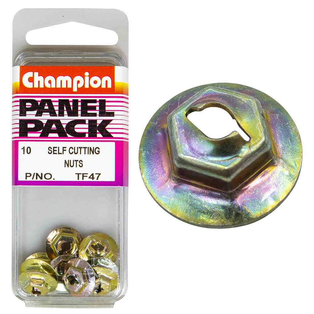 Champion Fasteners Self Cutting Nuts (1/8, Zinc Plated) - Pack of 10 - TF47