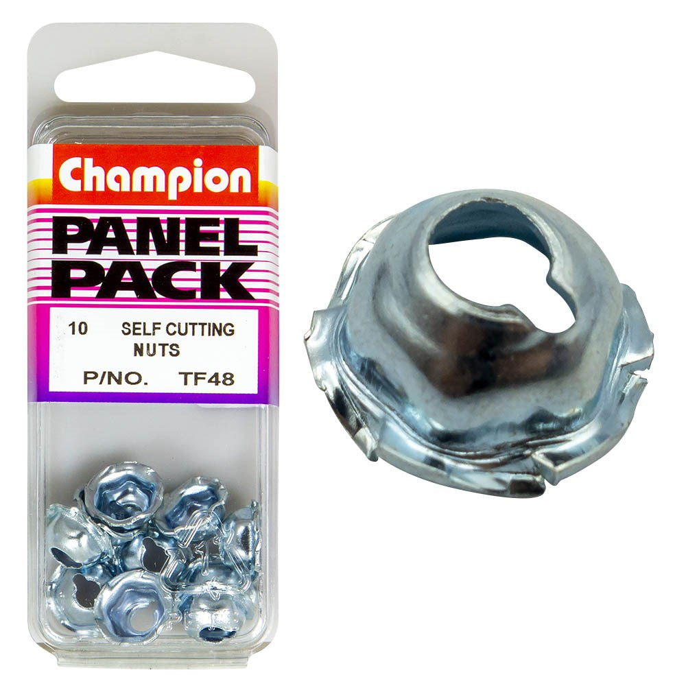 Champion Fasteners Self Cutting Nuts (3/16, Silver Colour) - Pack of 10 - TF48