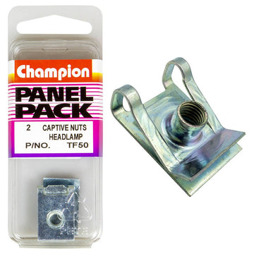 Champion Fasteners Headlamp Captive Nut (Suits M5x0.9mm Thread) - Pack of 2 - TF50