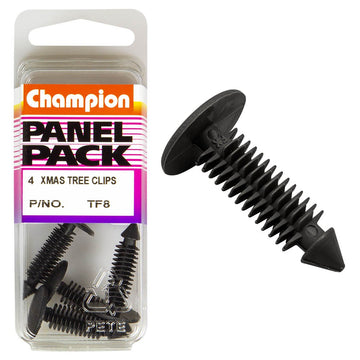 Champion Fasteners Christmas Tree Clips (16mm Head, 27mm Length, 6.8mm Stem) - Pack of 4 - TF8