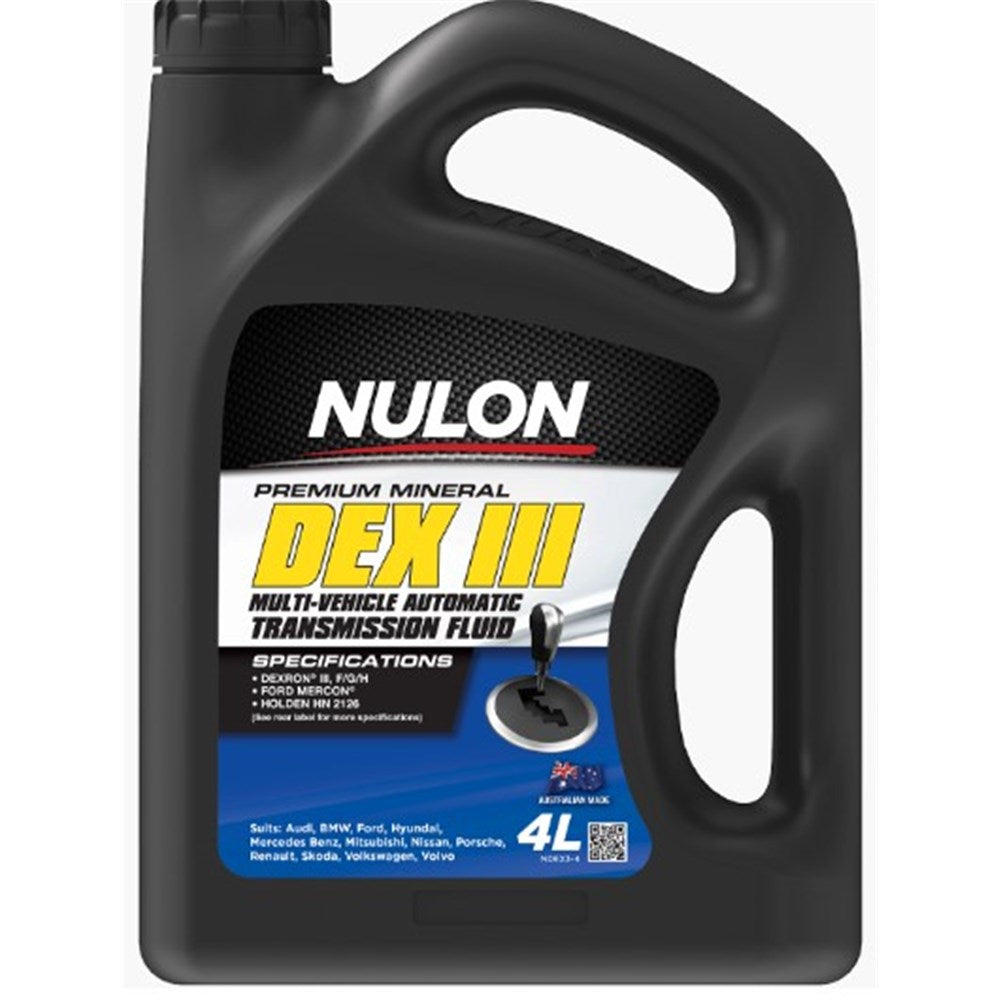 Nulon Premium Mineral Dexron III Automatic Transmission Fluid - 4L - NDEX3-4