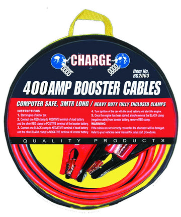 Charge RG2003 400A 3-Metre Heavy Duty Jumper (Booster) Leads