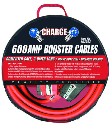 Charge RG2002 600A 3.5-Metre Heavy Duty Jumper (Booster) Leads