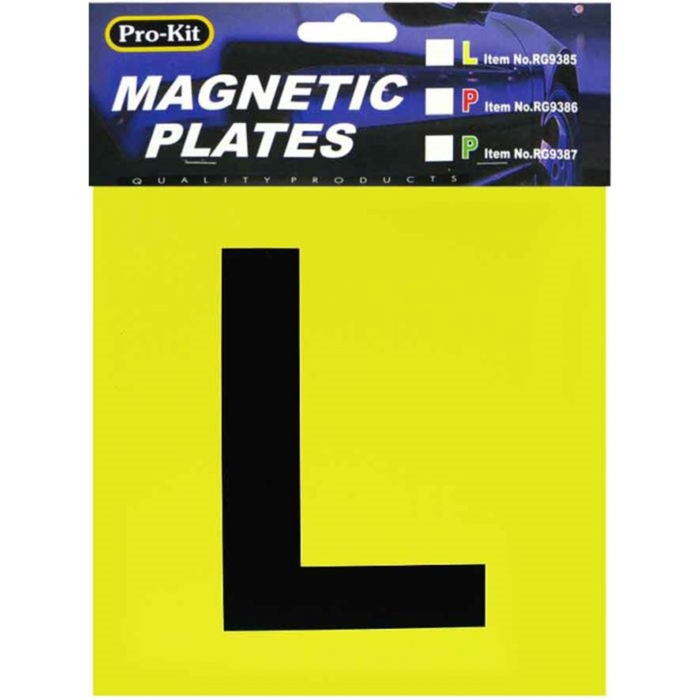 Pro-Kit Pair of Magnetic L Plates (Black on Yellow) - RG9385