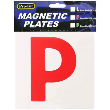 Pro-Kit Pair of Magnetic Red P Plates (Red on White) for QLD, NSW, ACT, TAS, SA and NT - RG9386