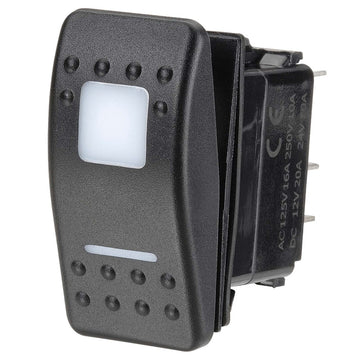 Narva 63170BL 12/24V Off/On/On LED Illuminated Sealed Rocker Switch (Red)